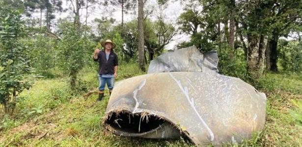 Peça de metal de 600 kg encontrada no Paraná é mesmo lixo espacial