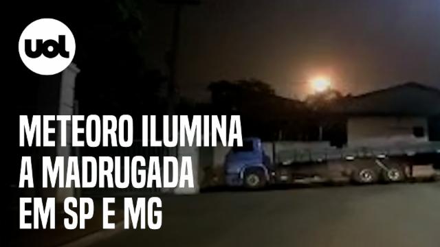 Meteoro explosivo ilumina a madrugada em SP e MG