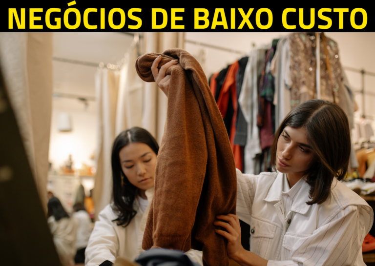 03 ideias de negócios de baixo custo