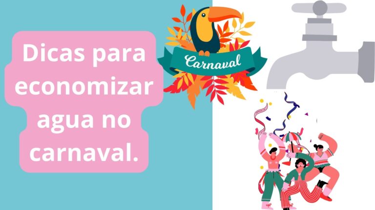Dicas para economizar água no carnaval.